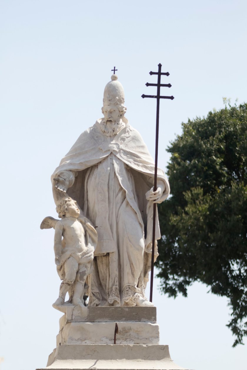 Aziz Sylvester Heykeli, Mantua (UNESCO Dünya Mirası Listesi, 2008), Lombardiya, İtalya by School Italian