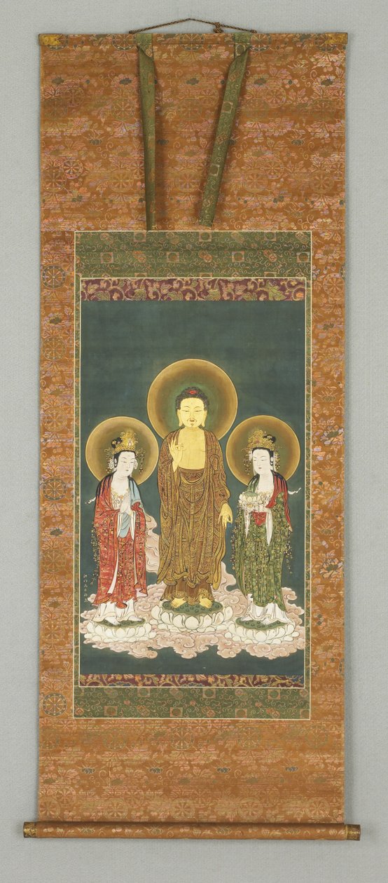 Buddha ve iki Bosatsu by Japanese School