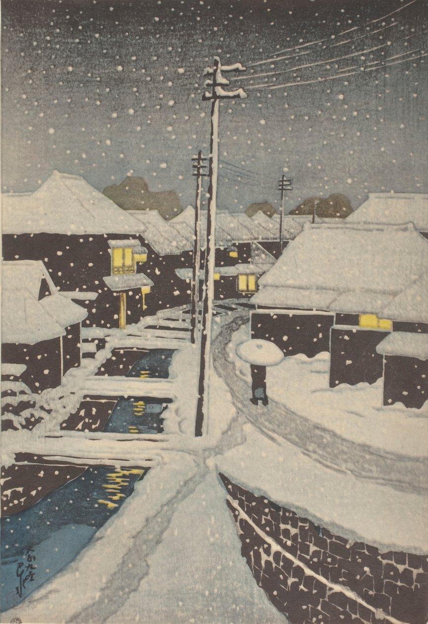 Akşam Karı (gravür) by School Japanese