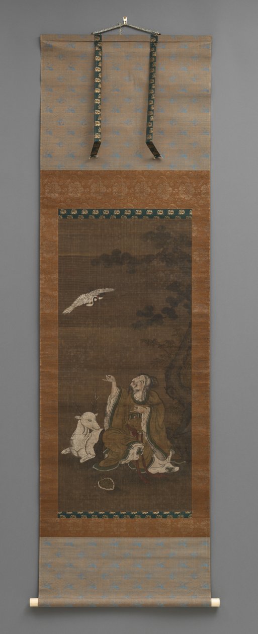 Geyik, uçan vinç olan adam by Japanese School