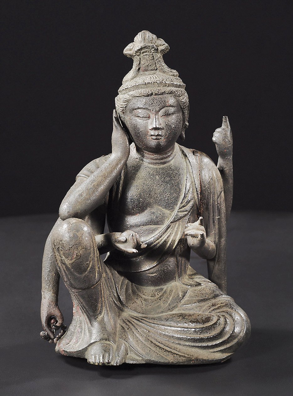 Nyoirin Kannon, Kamakura Period (bronze) by Japanese School