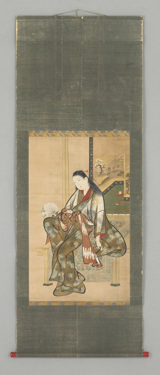 Vantilatörlü Oturan Bayan by Japanese School