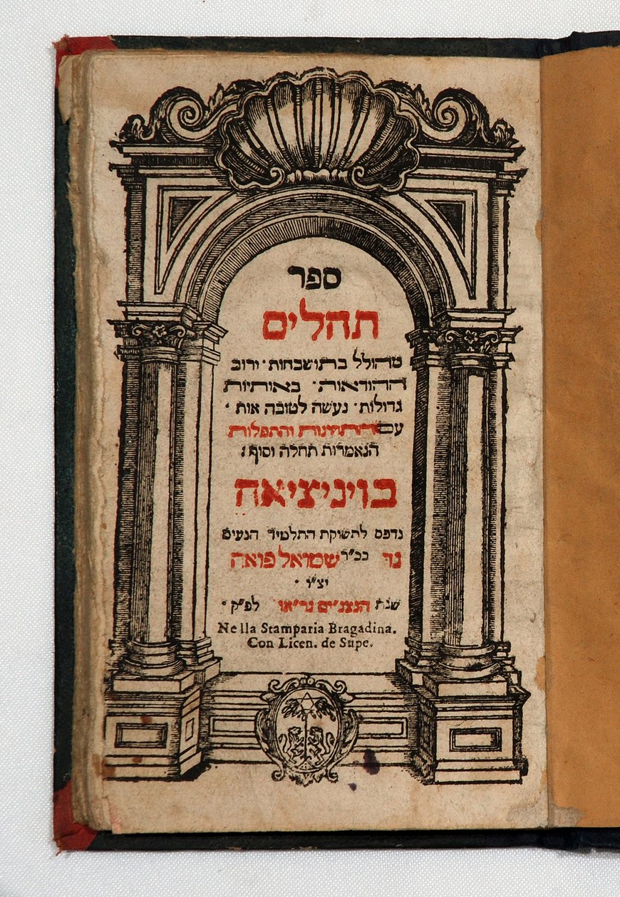 Tehilim Kitabı (gravürlü kitap) by School Jewish