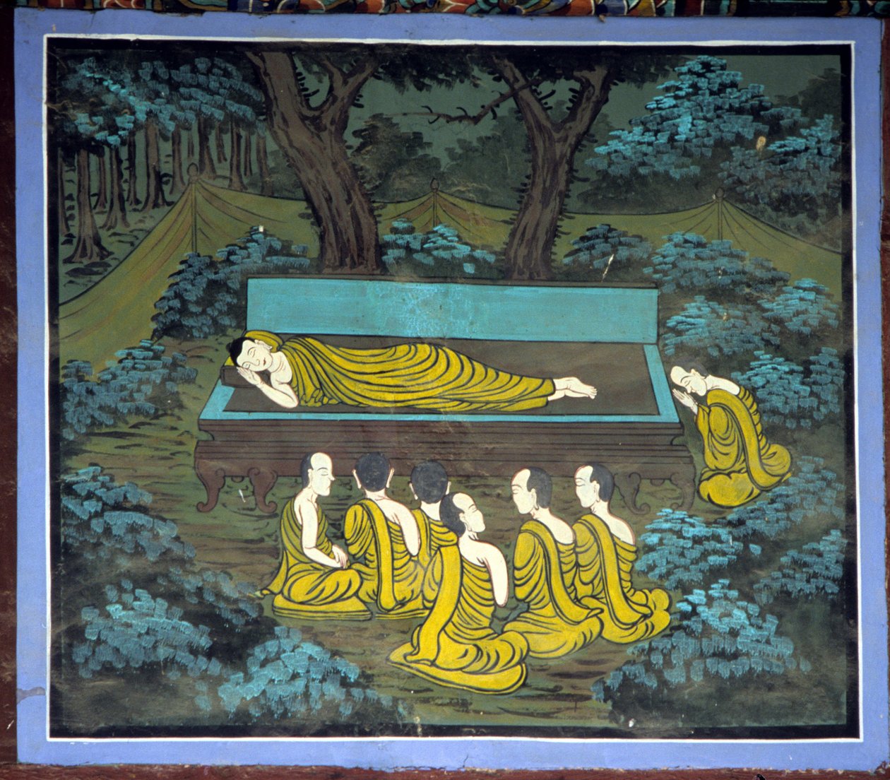 Buda ve öğrencileri. Yongju Tapınağı