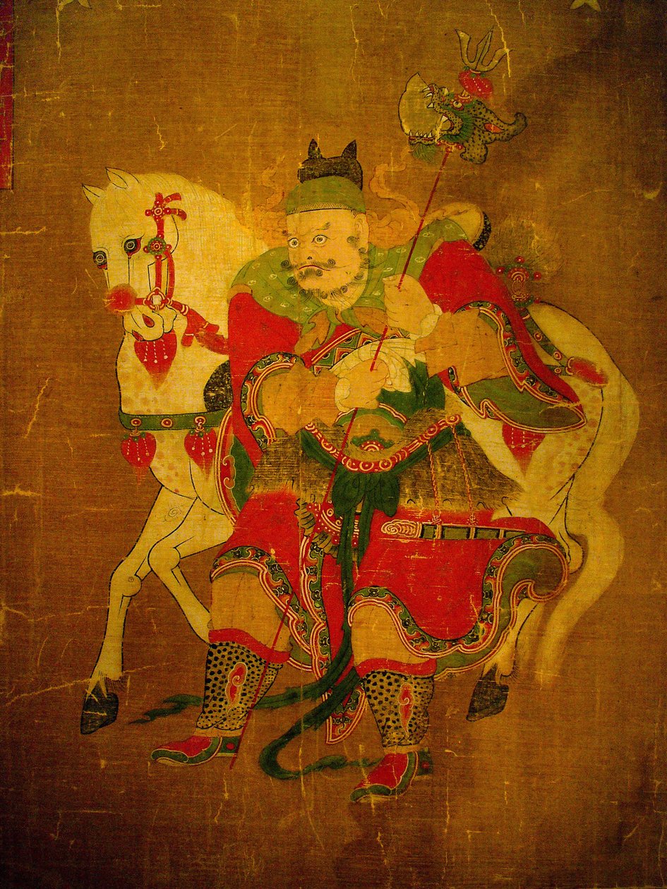 Cehennemin Elçisi, atlı, kenevir rulosunda resim, Joseon dönemi, Kree. Seul Ulusal Müzesi, Kore Cumhuriyeti by School Korean