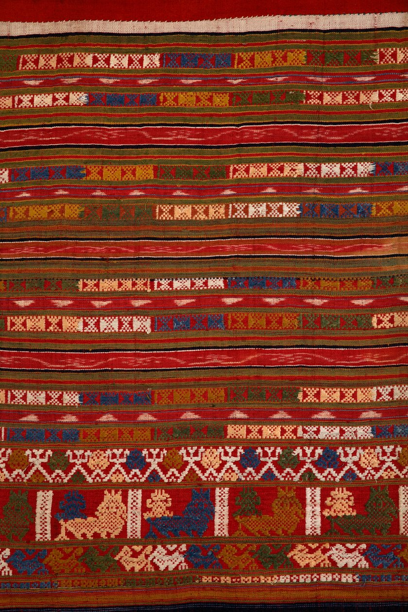 Bir Tai Lu eteğinin detayı, Muang Hun, Udomxai Eyaleti, Laos (tekstil) by School Laotian