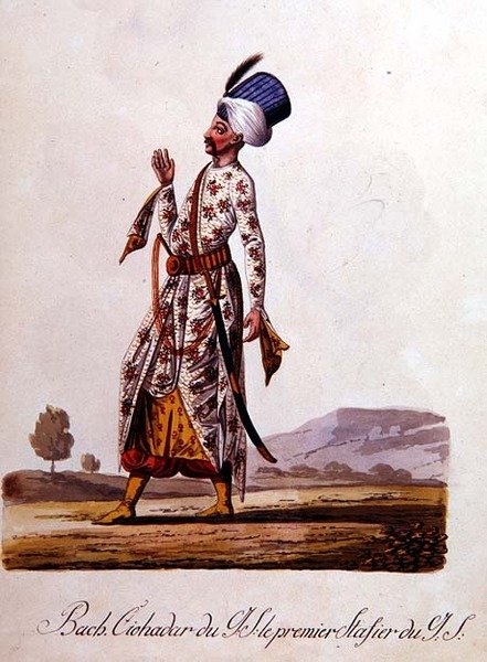 Sultan, Türk kostümleri albümünden, 18. yüzyıl sonu by School Levantine