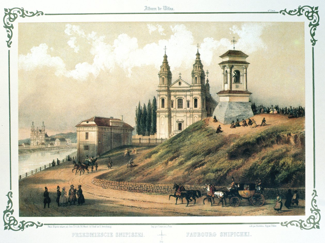 Vilnius çevresi: Jonas Kasimieras Vilcinskis'in "A Book of Vilnius" adlı kitabından Snipiskes by School Lithuanian