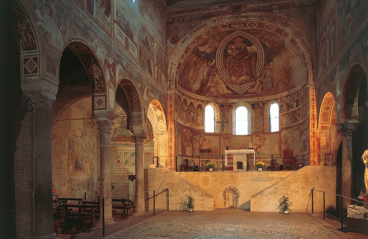 İtalya, Emilia Romagna Bölgesi, Ferrara Eyaleti, Pomposa Manastırı, freskli apsis by R. and Smith Simkin