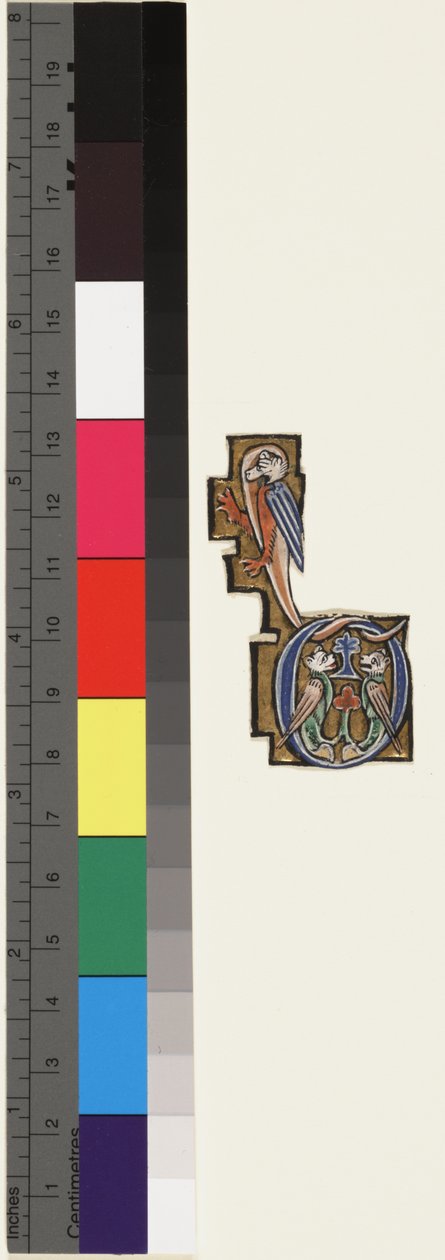 İlk D, bir mezmur saatinden, c.1270 (parşömen üzerinde altın ve tempera) by School Mosan