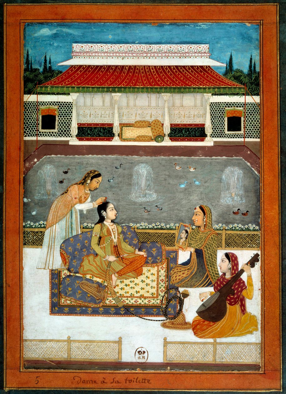 Hintli bir prensesin minyatür tuvaleti 1740