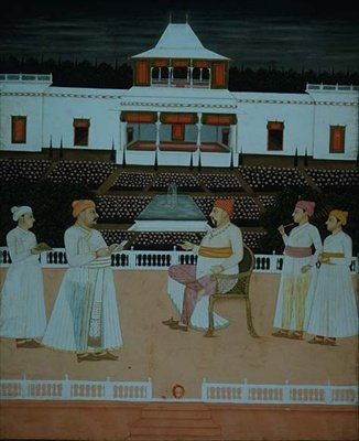 Hazan Rıza, Babür bahçesinde Oudhaa Nawab