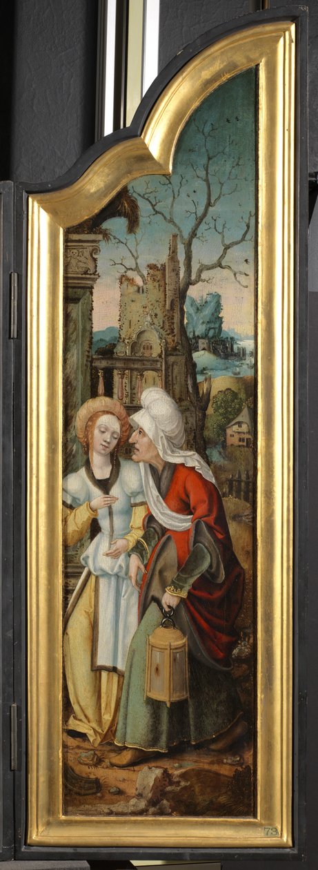 Çobanların Hayranlığı (üç parçanın sol paneli) by School Netherlandish