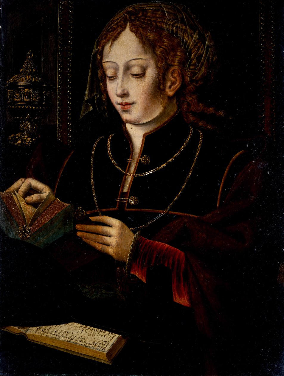 Mary Magdalen, c.1520 (meşe üzerine yağlı boya) by School Netherlandish