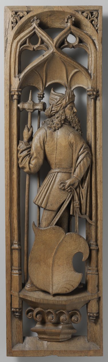 Bir organ vakasından alınan panel, c. 1510-20 (çok renklilik izleri olan meşe) by School Netherlandish