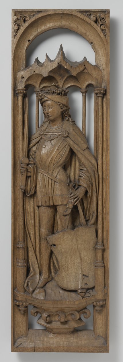 Bir organ vakasından alınan panel, c. 1510-20 (çok renklilik izleri olan meşe) by School Netherlandish