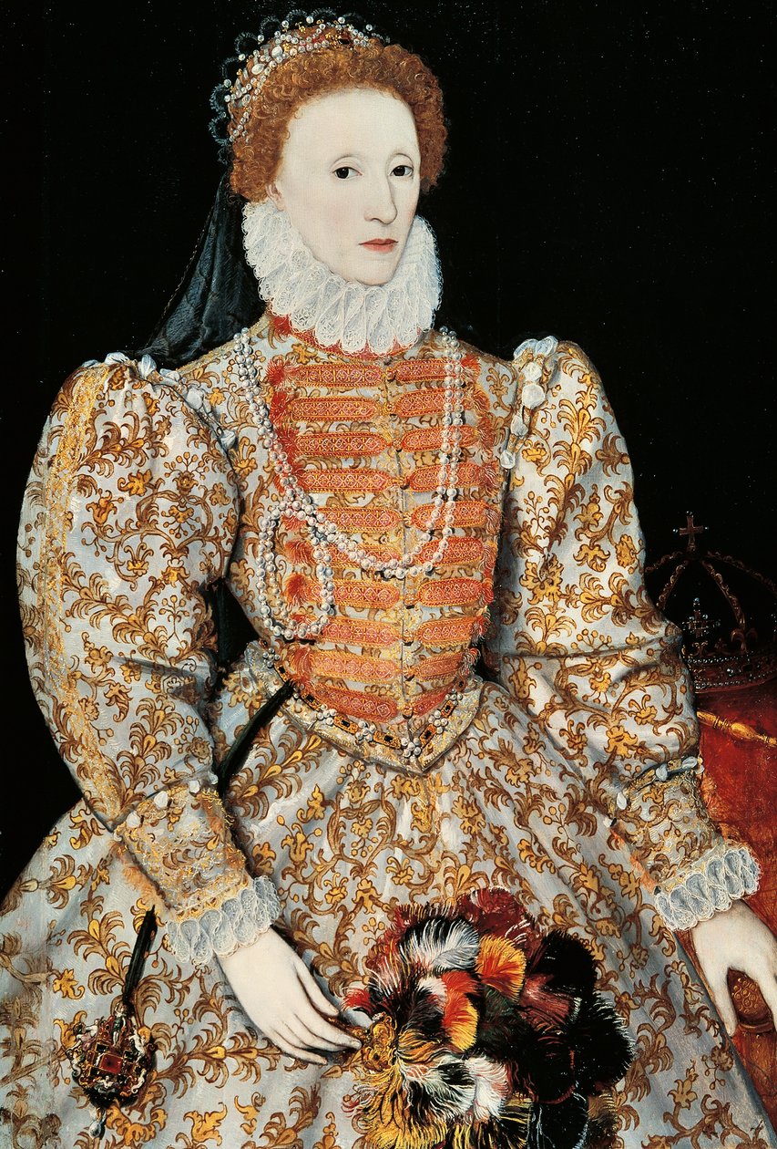Kraliçe I. Elizabeth, c.1575 (panelde yağlı boya) by School Netherlandish