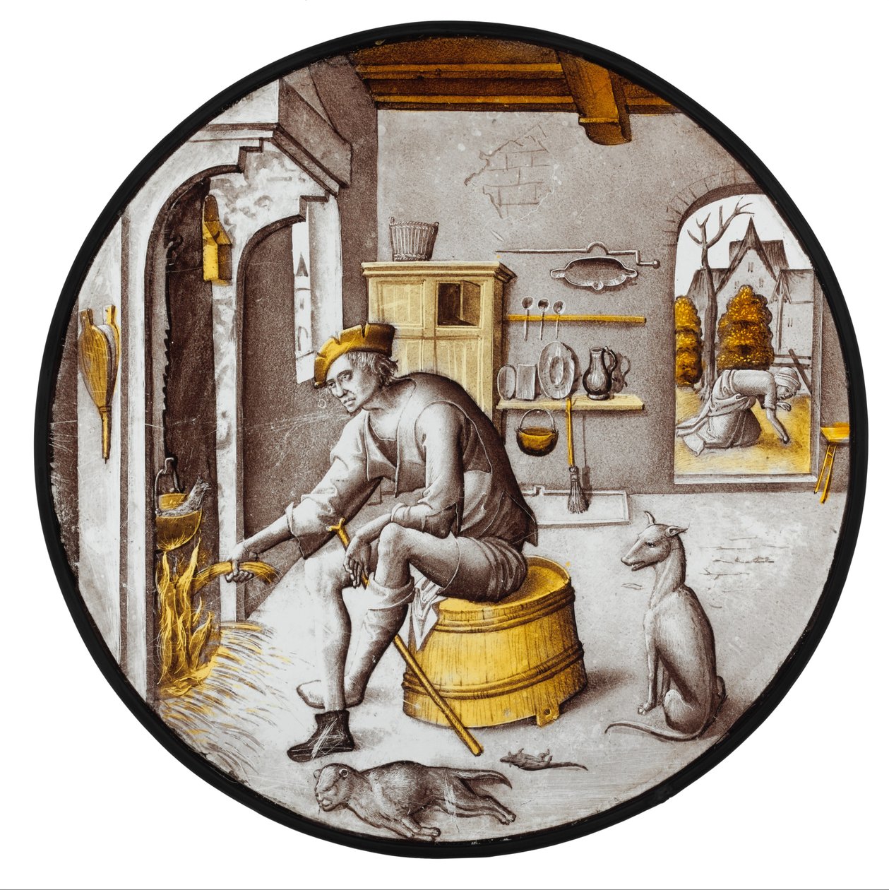Yoksullukta Sorgheloos ("Kaygısız") by School Netherlandish
