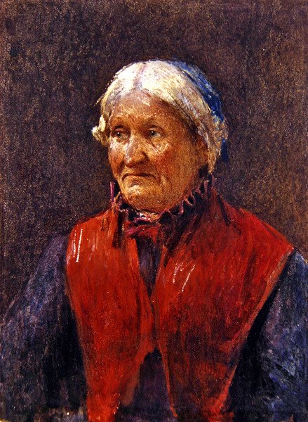 Yaşlı Bir Kadın (kağıt üzerinde pastel) by School Newlyn