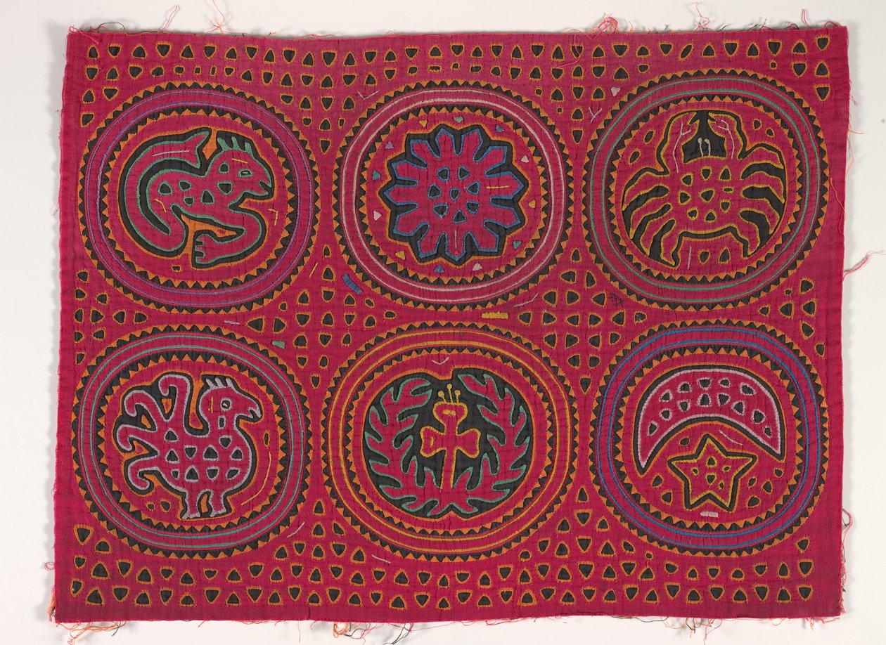 Gömlek paneli (mola), Kuna Halkı, San Blas Adaları, 1950'ler (aplikeli pamuk) by School Panamanian