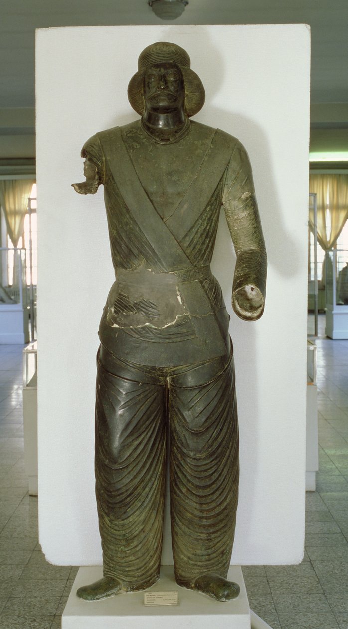 Sham-Izeh, Malamir, İran'dan bir Part prensinin gerçek boyutlu heykeli, MÖ 50-MS 150 (dökme bronz) by School Parthian
