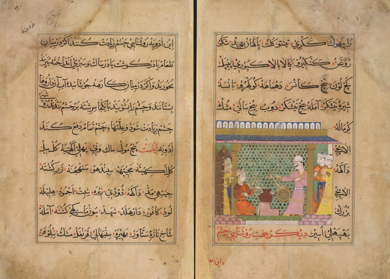 Sultan Ghiyath al-Din ilaçların hazırlanmasını denetler by School Persian