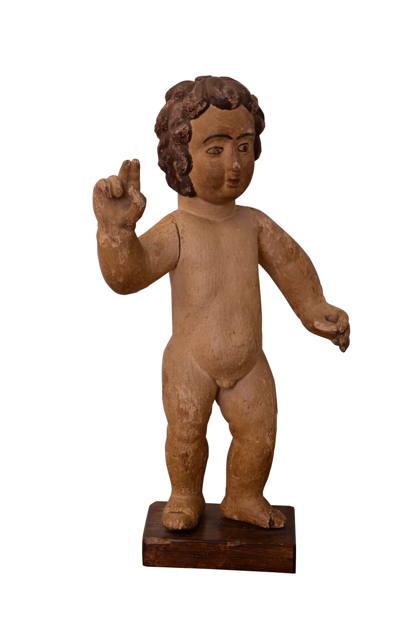 Mesih Çocuğunun oyma ahşap heykeli, 1800 dolayları (ahşap) by School Portuguese