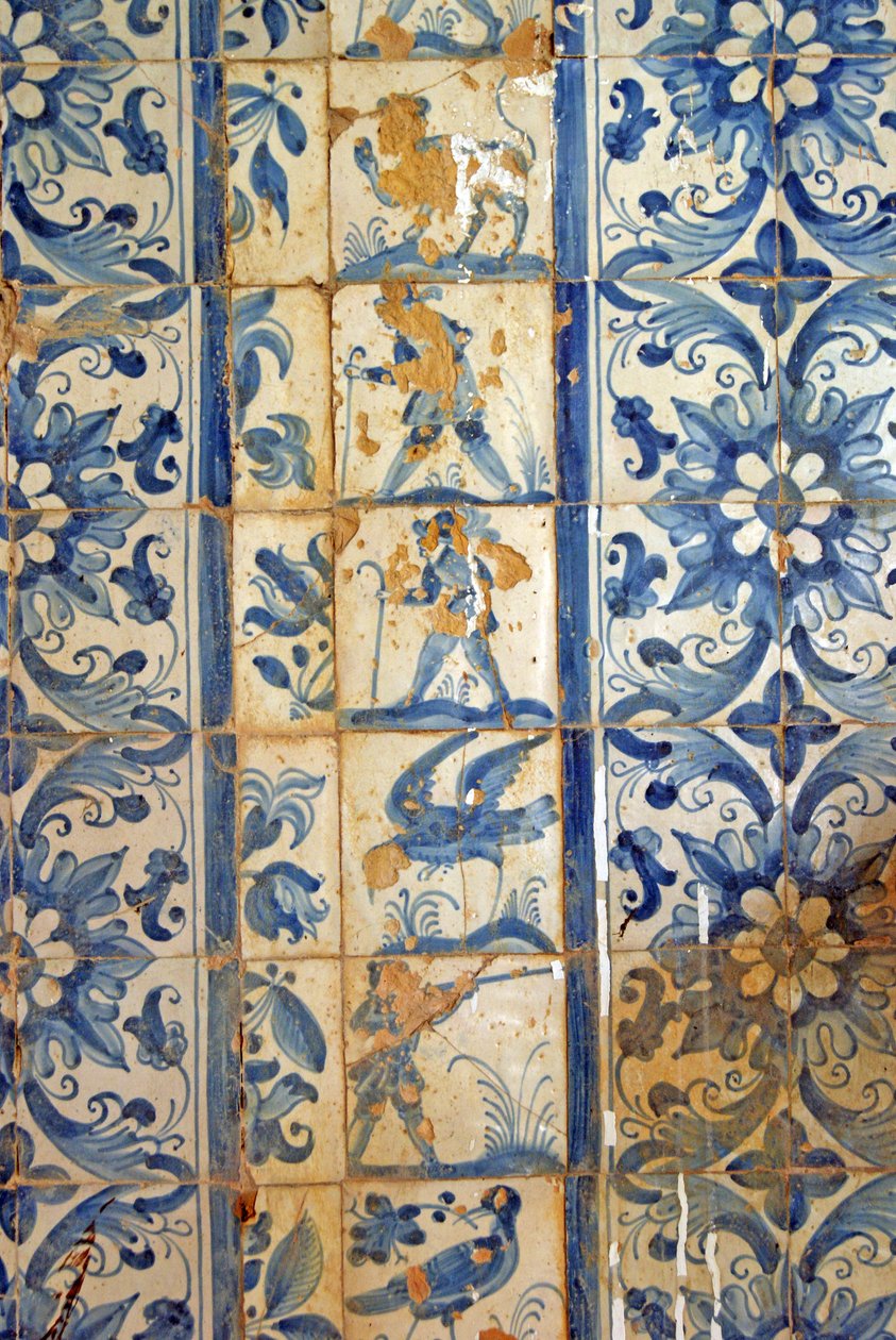 Av sahnelerini betimleyen panel, Tarouca, Portekiz (seramik karolar) by School Portuguese