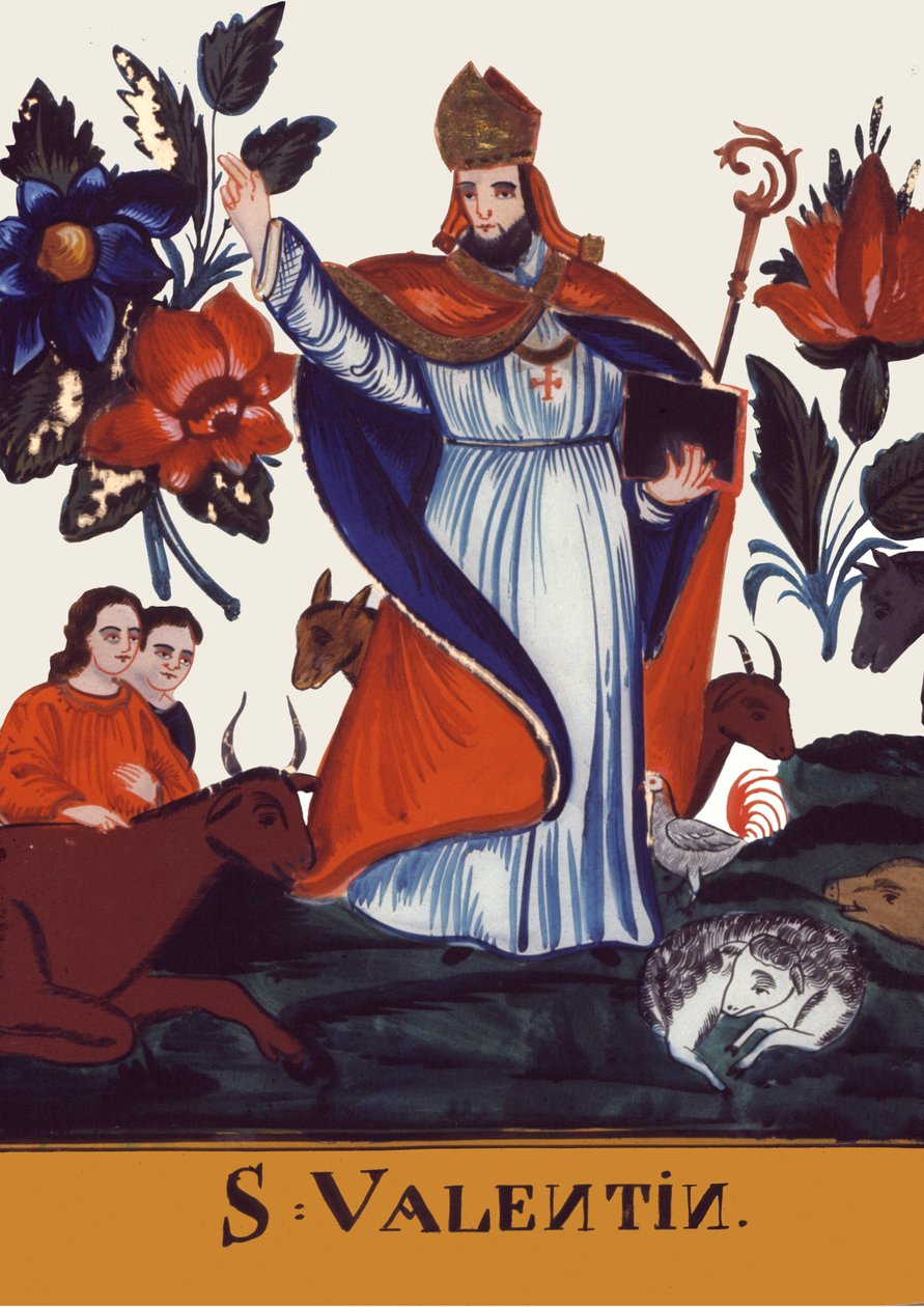 Sevgililer Günü. Sevgililer Günü. (Cam boyama, 19. yy 2. yarısı) by School Romanian