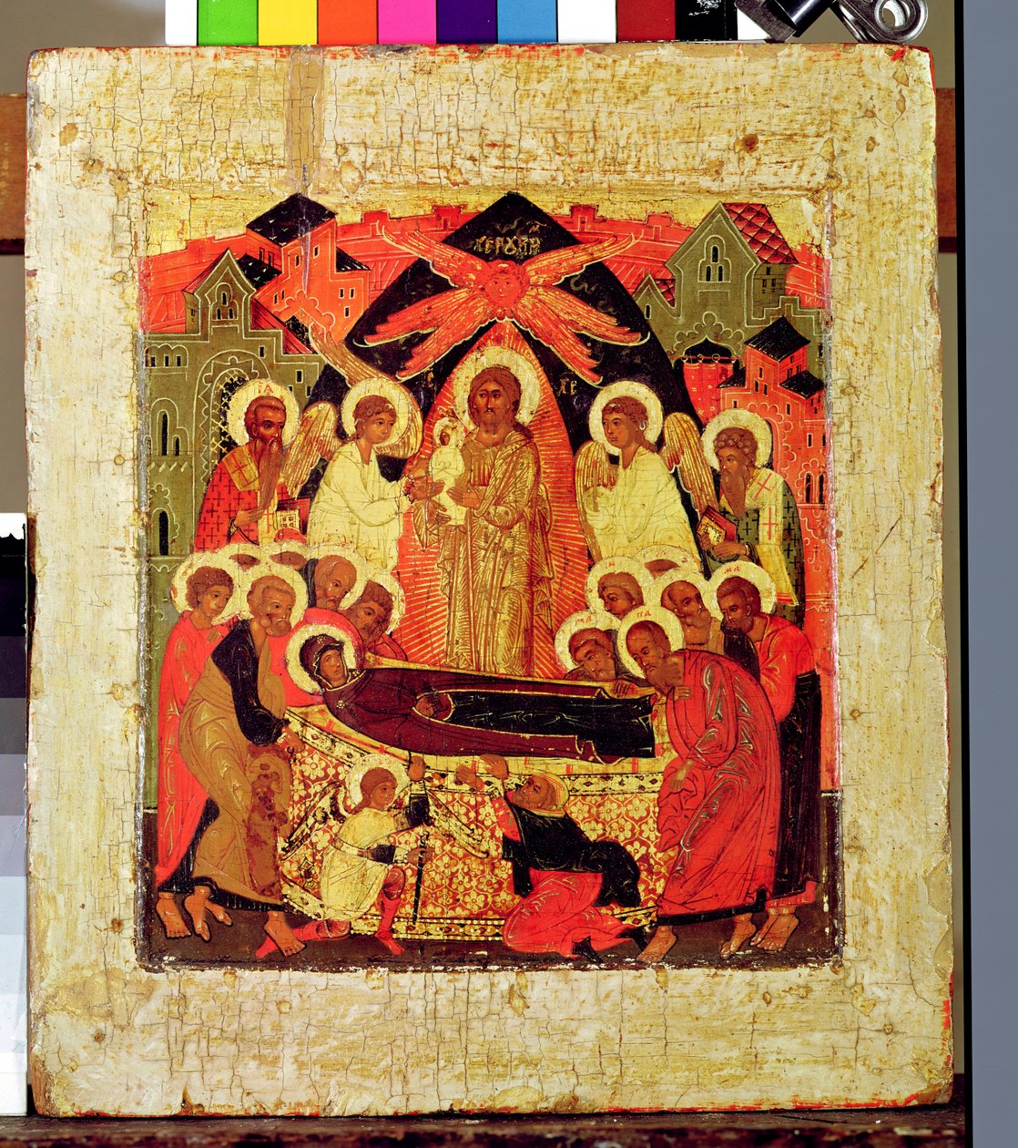 Bakirenin Göğe Yükselişi (panel üzerine yağlıboya) by School Russian