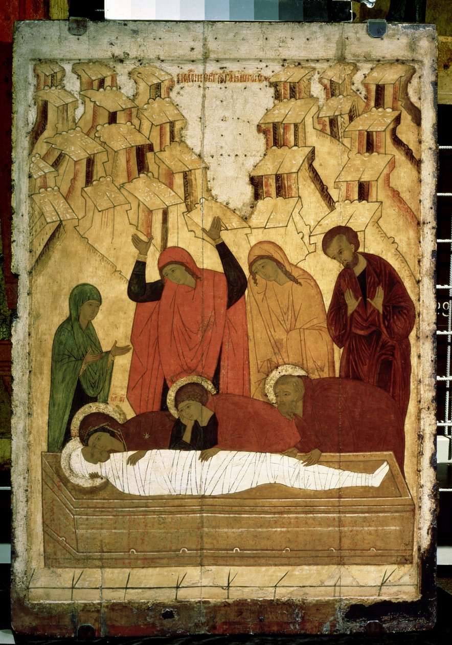 ""Entombment"" Rus simgesi. 15. yüzyılın sonundan ahşap üzerine tempera. Devlet Tretyakov Galerisi, Moskova by School Russian