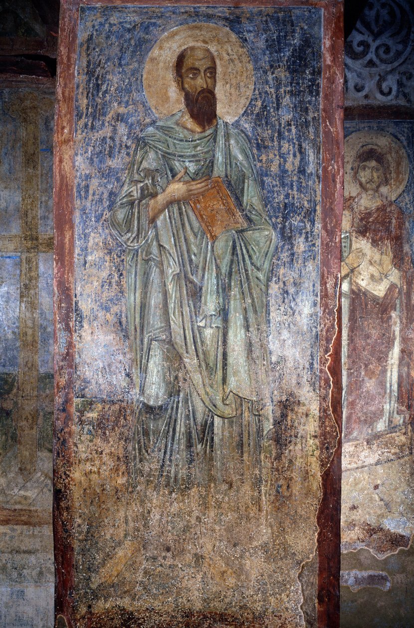 ""Havari Paul"" Rus simgesi. 11. yüzyıl. Ayasofya Katedrali, kyiv, Ukrayna by School Russian