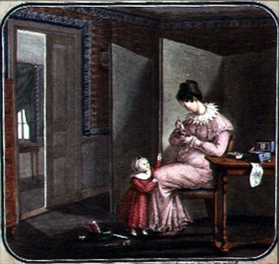 Bir İç Mekanda Anne ve Çocuk by School Russian