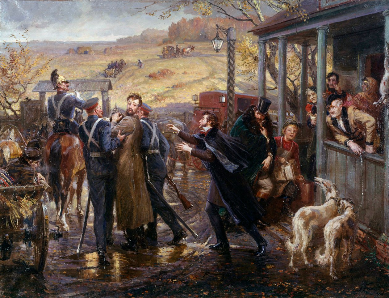 Rus şair Alexander Pushkin (Puşkin) (1799-1837), 1827