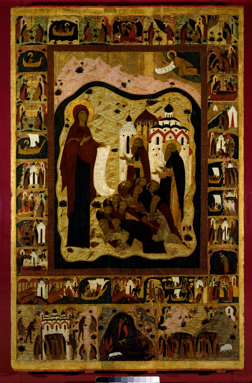 Bogoliubovo Bakiresi, 16. yüzyılın Rus simgesi. Rusya. Manastır Solonsky. by School Russian