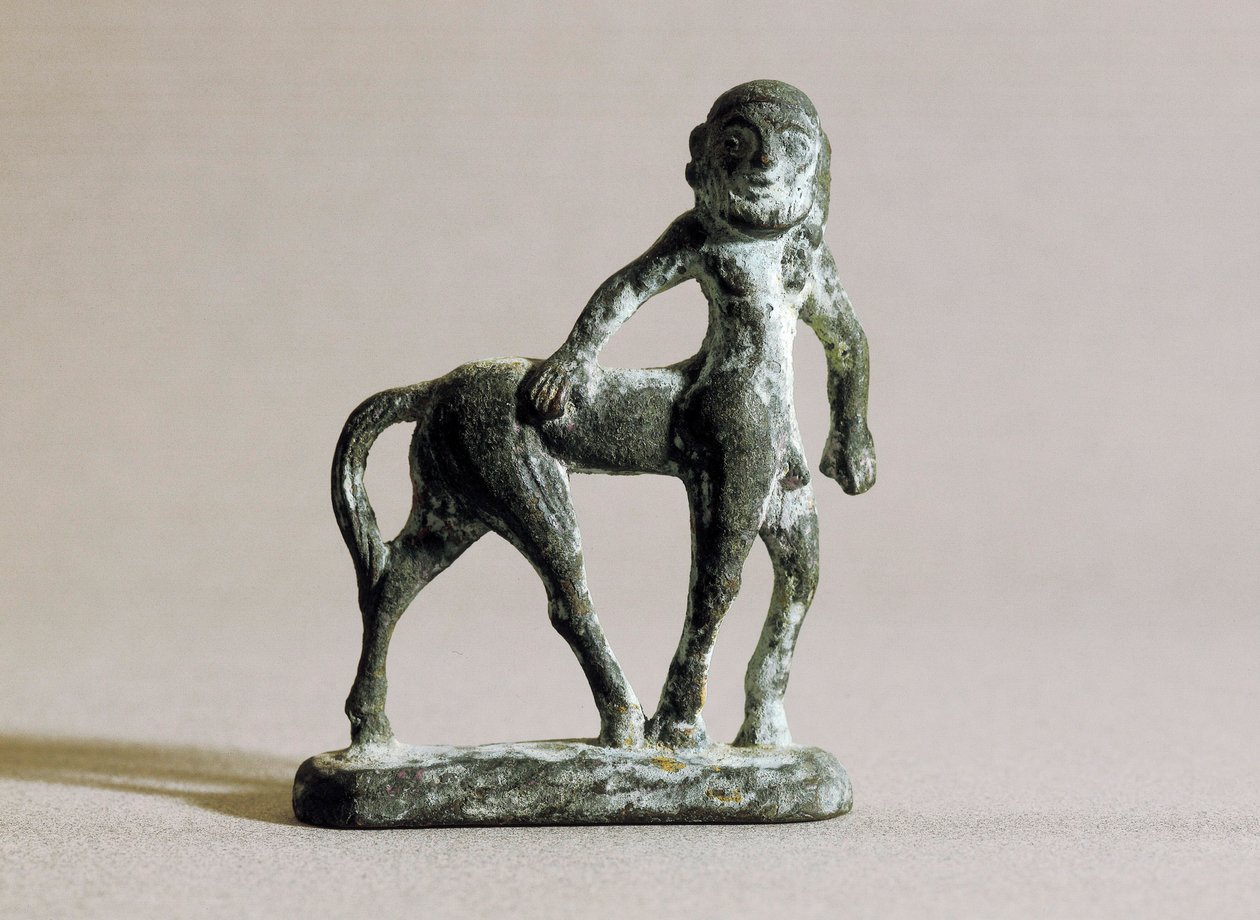 İber sanatı: bir centaur heykeli MÖ 6.-4. yy (bronz) by School Spanish