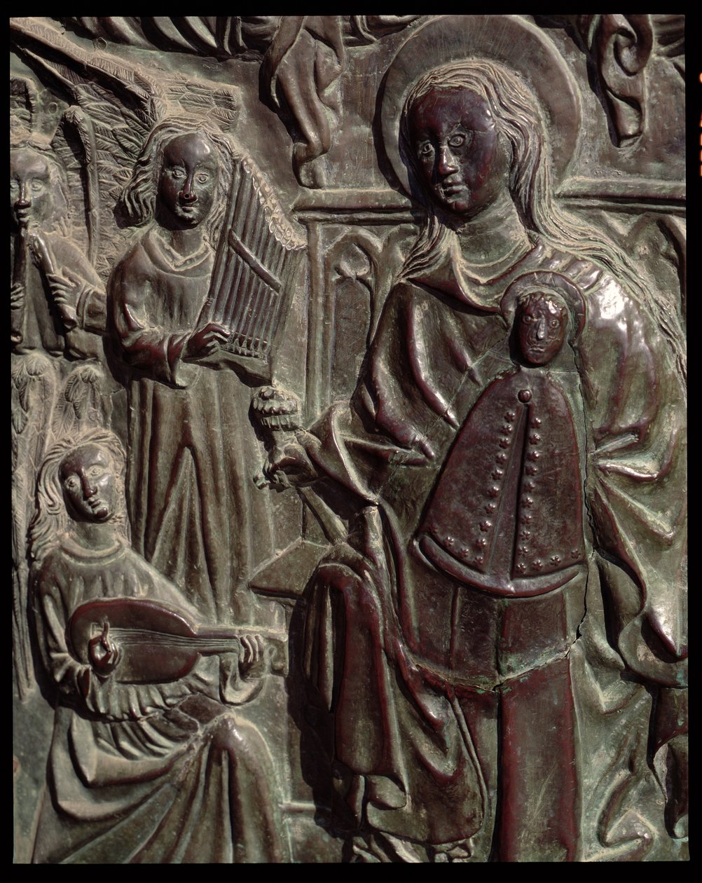 Melekler ile Guadalupe Our Lady (bronz) by School Spanish