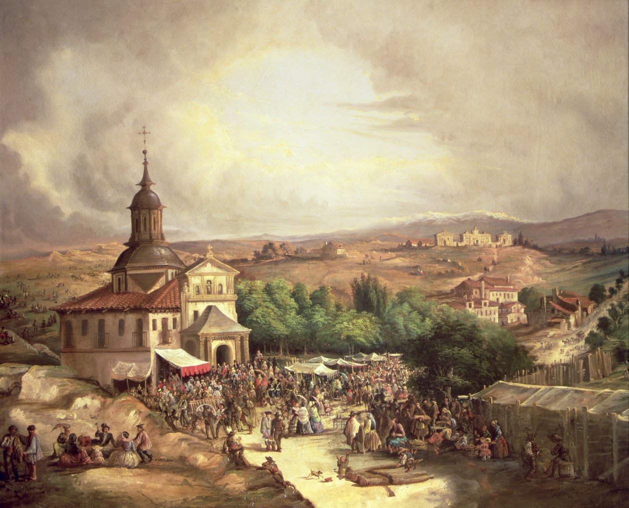 San Isidro'ya hac (tuval üzerine yağlı boya) by School Spanish