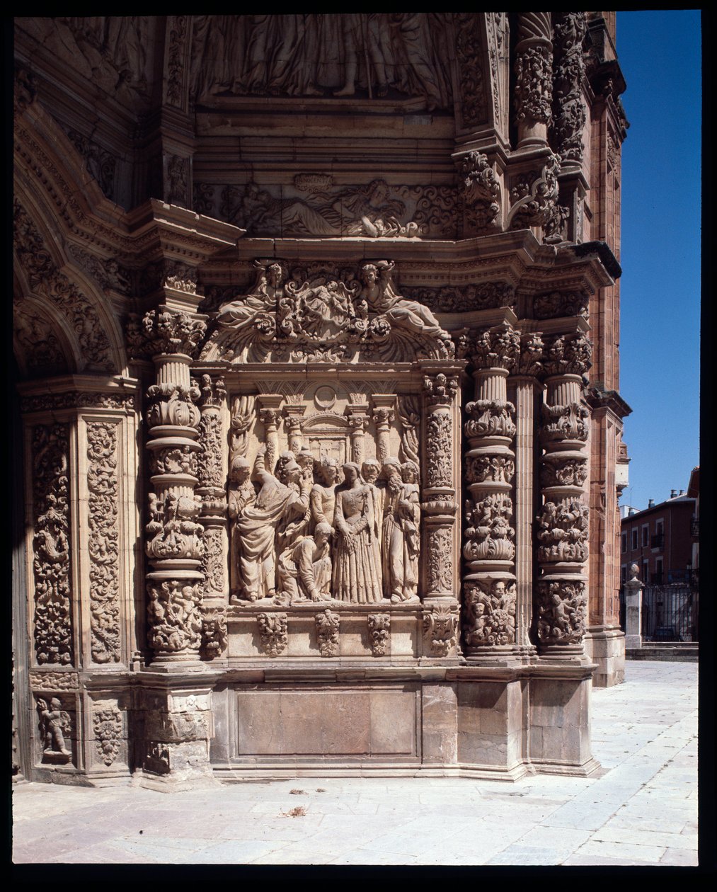 St Mary Katedrali cephesinin görünümü, Astorga, İspanya (St Mary Katedrali cephesinin görünümü, Astorga, İspanya) by School Spanish