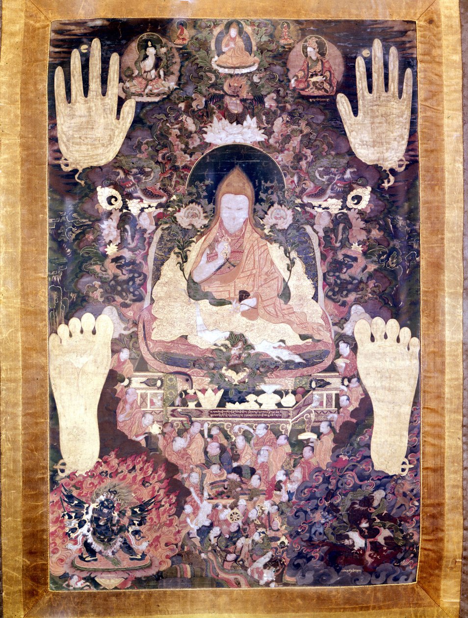 Blo Bzang Rgya ktso, beşinci Dalai Lama, tarihin en ünlü ve en önemli kişisi. Tibet Thai-ka, Guimet Müzesi, Paris by School Tibetan