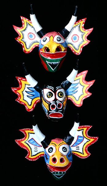Karnaval maskeleri, Venezuela (boyalı ahşap) by School Venezuelan