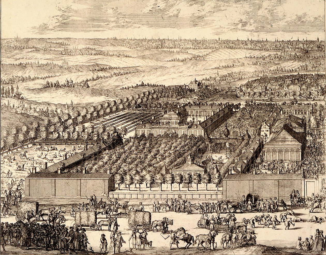 Moskova'da Alman Mahallesi Nemetskaya sloboda sol kısım, 1705 by Schoonebeek
