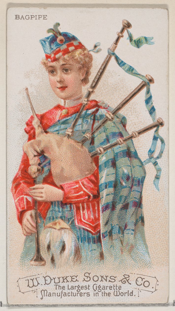 Gayda, Duke marka sigaralar için Musical Instruments N82 serisinden, 1888., 1888. by Schumacher and Ettlinger