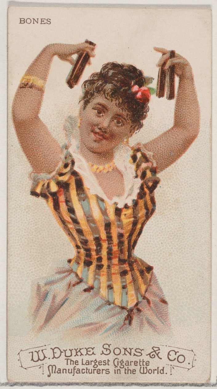 Kemikler, Duke marka sigaralar için Musical Instruments N82 serisinden, 1888., 1888. by Schumacher and Ettlinger