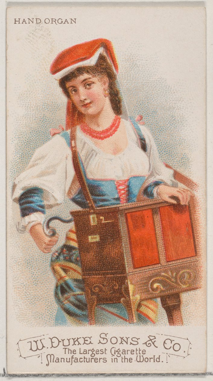 El Orgu, Duke marka sigaralar için Musical Instruments N82 serisinden, 1888., 1888. by Schumacher and Ettlinger