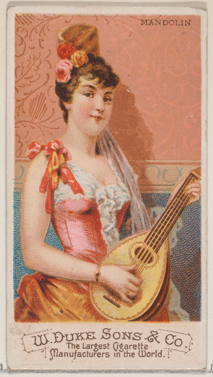 Mandolin, Duke marka sigaralar için Musical Instruments N82 serisinden, 1888., 1888. by Schumacher and Ettlinger
