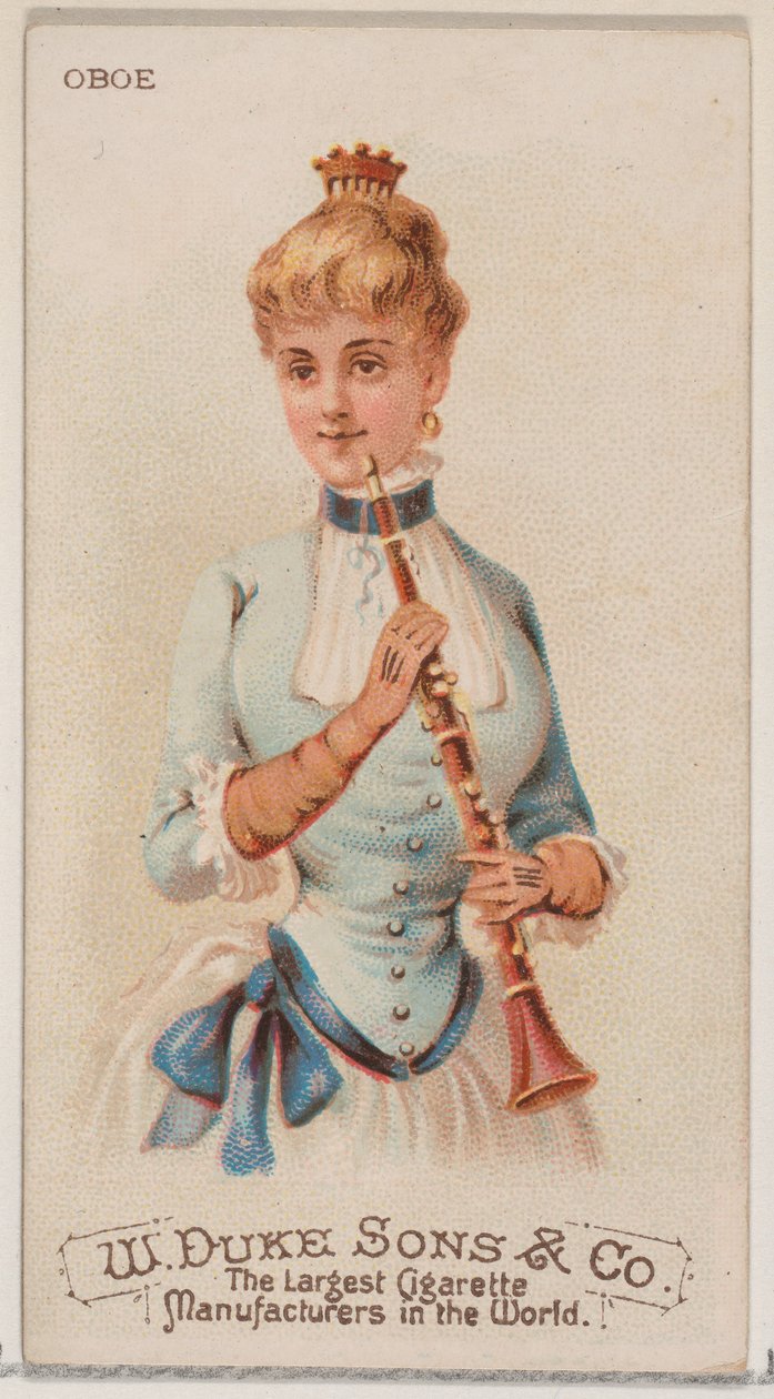 Obua, Duke marka sigaralar için Musical Instruments N82 serisinden, 1888., 1888. by Schumacher and Ettlinger