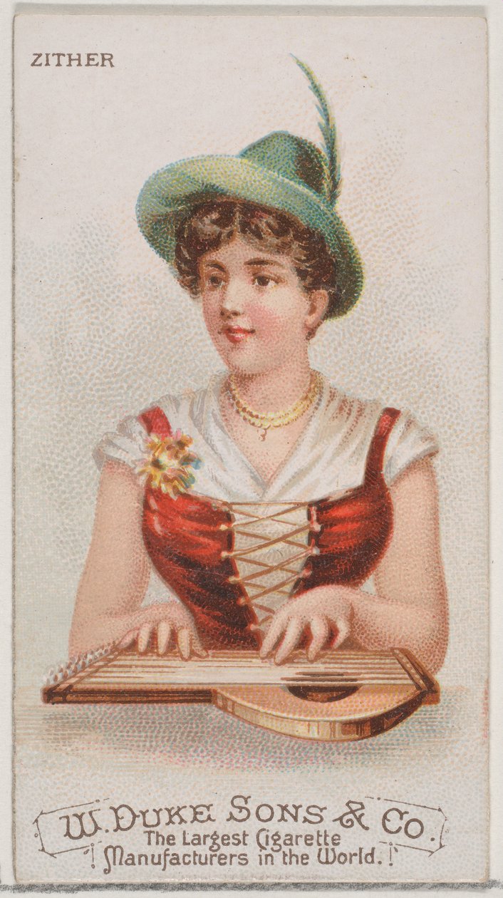 Kanun, Duke marka sigaralar için Musical Instruments N82 serisinden, 1888., 1888. by Schumacher and Ettlinger