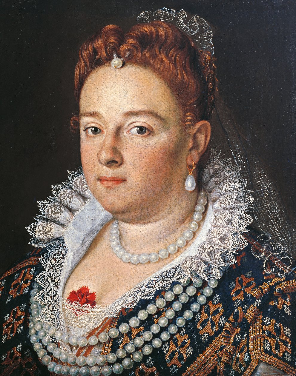 Francesco I de Medici'nin karısı Bianca Cappiello'nun portresi (resim) by Scipione (1550 98) Pulzone