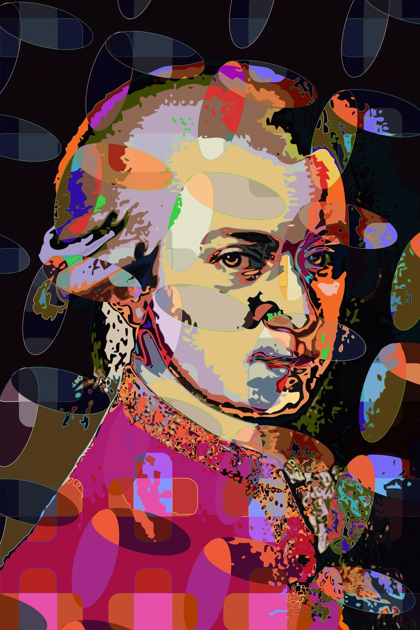 Wolfgang Amadeus Mozart (dijital) by Scott J. Davis